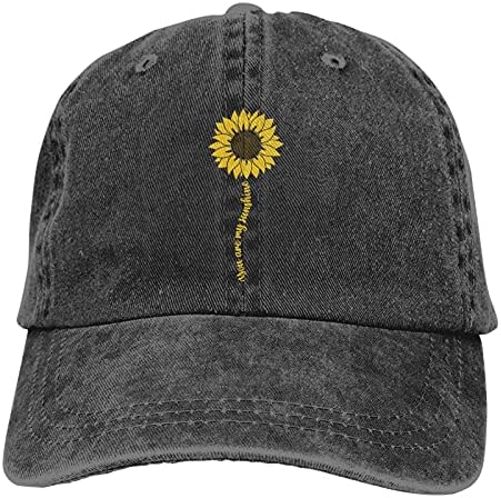 כובע בייסבול חמניות חמוד של לוקידבה לנשים, מתכוונן אתה כובע השמש שלי, כובע אבא מצחיק