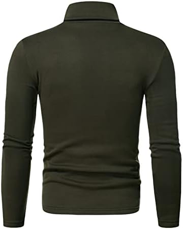 סוודר גולף צמר בסיסי לגברים חולצות טריקו תרמיות שרוול ארוך בכושר דק מוצק חולצות טריקו מזדמנים סוודרים קלים