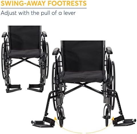 קרוזר השלישי אור משקל כיסא גלגלים עם להעיף בחזרה נשלף זרועות, שולחן זרועות, הרמת רגל נשען, 20 מושב