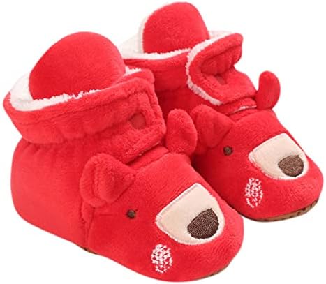 חג המולד תינוק כותנה מגפי כותנה חמה נעלי רך נוח תינוקות פעוט התחממות בית פעוט שמלת נעלי בנות