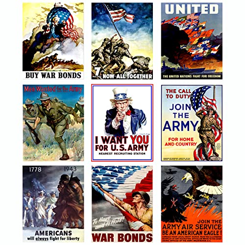 פוסטר מזכרות תעמולה במלחמת העולם השנייה - מלחמת העולם 2 צבא צבאי וינטג 'עיצוב אמנות קיר אמריקאי
