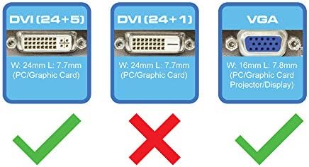 קינגווין DVI-I 24+5 זכר ל- VGA HD 15 מתאם נשי עבור HDTV, משחק, מקרן, DVD, מחשב נייד, מחשב, מחשבים. המרת