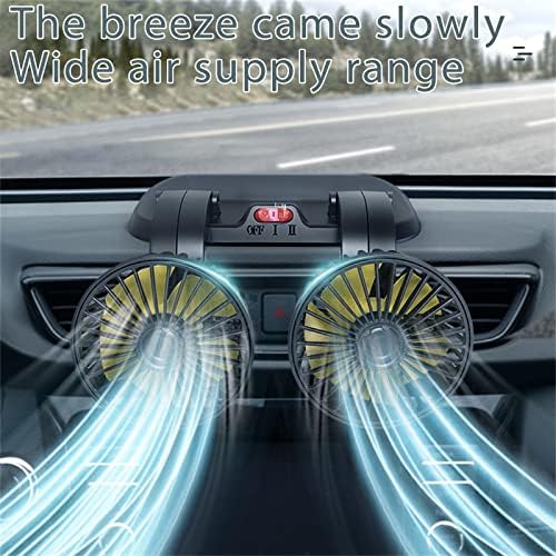 מאוורר מכוניות BZDZMQM, מאוורר קירור מכוניות USB 24V - 360 ° כפול כפול אוויר אוויר -אוויר ללא מברשת מאוורר
