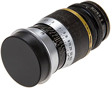 FOTODIOX M39 מכסה עדשה אחורית מתכתית - מכסה אחורי מגן שחור עבור עדשות מצלמות הרכבה של 39 ממ