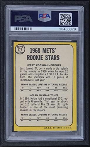 1968 Topps 177 MB Mets Rookies Nolan Ryan/Jerry Kooosman New York Mets PSA PSA 4.00 Mets