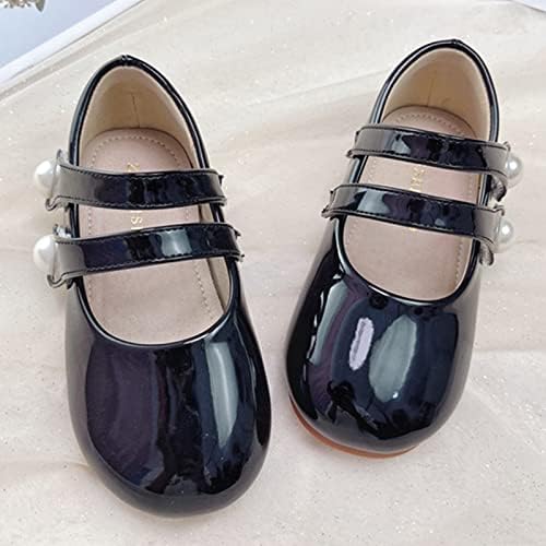 נעלי עור פנינה נעליים בודדות אופנה עם סוליות רכות נעלי עור קטנות שחורות מרי ג'יין נעליים
