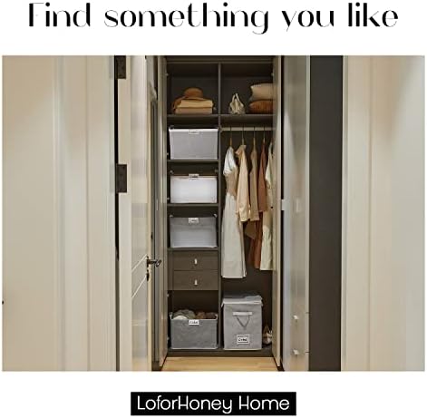 Loforhoneony Home Butdle- פחי אחסון עם מסגרות מתכת אפור בהיר, 4 חבילות גדולות ו- Xlarge 2-Pack