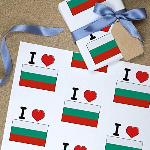 אזידה 4 תגי מתנה 'אני אוהב את בולגריה' / תוויות