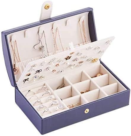 מארגן קופסאות תכשיטים לנשים בנות תיבת תכשיטים מקושתות PU ניידות טרייה ופשוט