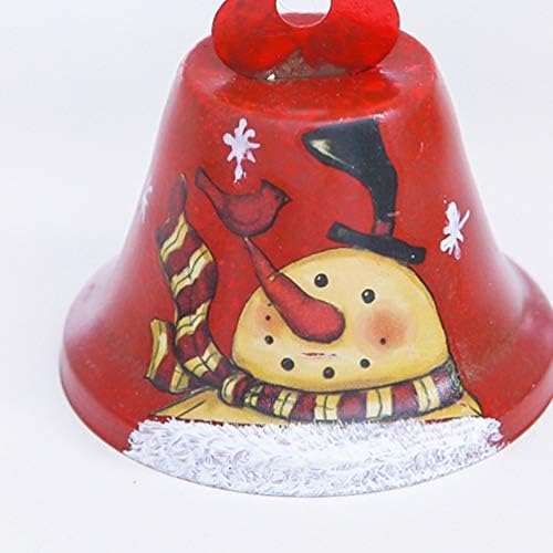 ABOOFAN 2 PCS פעמוני חג המולד קישוט ג'ינגל פעמון עץ חג המולד תלייה קישוט סנטה שלג פעמוני מלאכה ל DIY דלת קיר