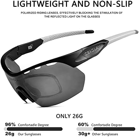 משקפי שמש מקוטבים אופולי אופולי, UV 400 משקפי שמש ספורט לגברים נשים רכיבה על אופניים רכיבה על אופני דיג נהיגה