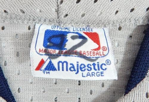 משנת משנות התשעים של דטרויט טייגרס אוניל, השתמשו בתרגול עטלפי ג'רזי אפור L 791 - משחק משומש גופיות MLB