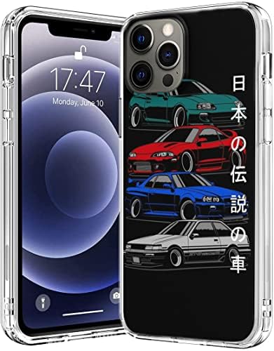 תואם לאייפון 14 Case Classic Agends Agends יפנית מכונית מירוץ סופר רכה וגמישה TPU הדפסת טלפון שקוף מכסה אטום הלם