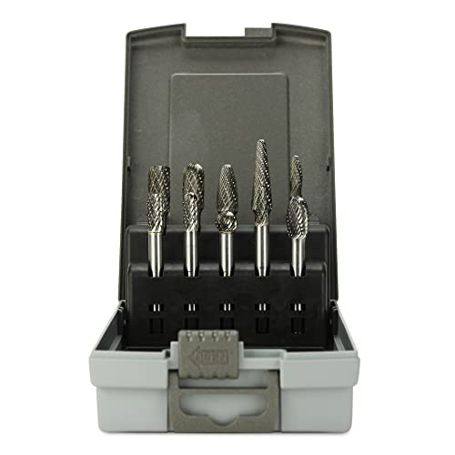 BHA Tungsten Carbide Burr Die Digrind Tool Tool Sit Set for Contureding and Deburing, חתוך כפול