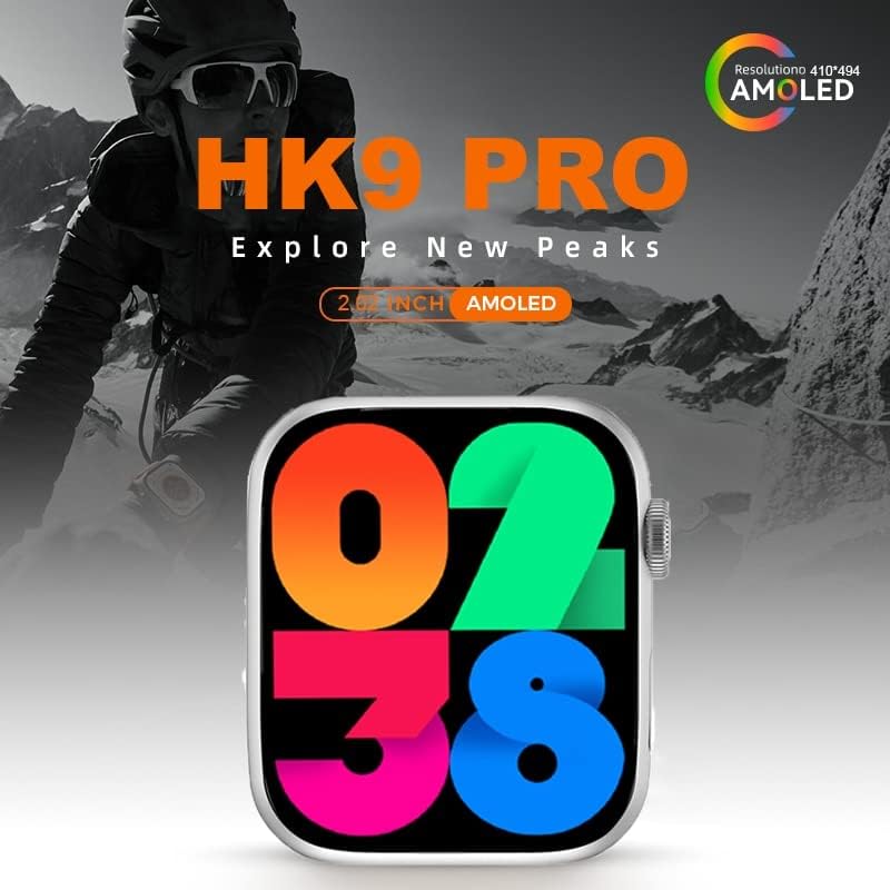 2023 חדש HK9 Pro Smart Watch 2.02 AMOLED מסך סדרה 9 מצפן NFC Bluetooth Call Call Men Sport Smartwatch