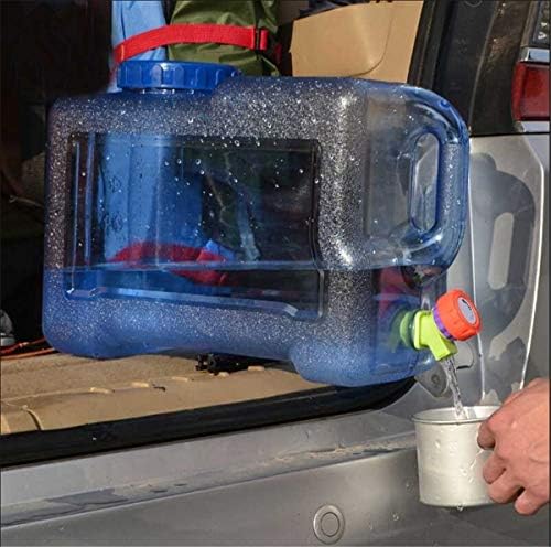 ZZOOI 8L/2GALLON רכוב על בקבוק מים ניידים עם רכב עם כד מים חיצוניים עם ספיגו, כחול שקוף