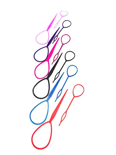 12 חתיכות פלסטיק קסם טופסי שיער צמת אבזרים, צרפתית צמת כלי לולאה עבור שיער סטיילינג , קוקו