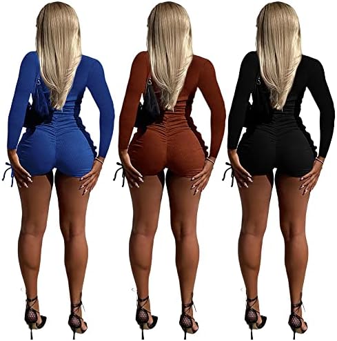 סטים קצרים של IYMOO נשים 2 תלבושות חתיכות צמרות יבול שרוול ארוך ומותניים גבוהות במותניים יוגה מכנסיים