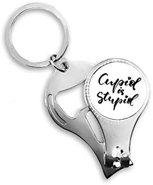 קופידון הוא ציטוט מטופש בסגנון ניפר טבעת ניפר טבעת שרשרת פתיחת בקבוקים