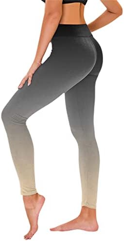 אימון Xiaobu חותלות לנשים מותניים גבוהות לבטן לבטן לבטוח על ידי מכנסי יוגה דקיקים של מכנסי שיפוע טייץ 'ספורט