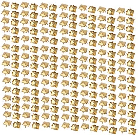 חדש LON0167 200 יחידות 7 ממ צורה מרובעת נייר בראד אטב טון זהב להגדרה לריכוז DIY מלאכת DIY (200 Stücke 7mm Quadratische
