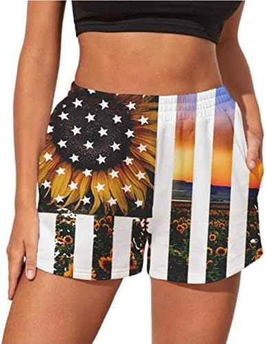 Honeystore Women's American Flag Board Shorts Shorts Beach Swim Grunk