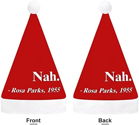 לאא. רוזה פארקים, 1955 חג המולד כובע סנטה כובעי חג המולד עץ קישוטי חג דקור מתנות למבוגרים נשים משפחת גברים