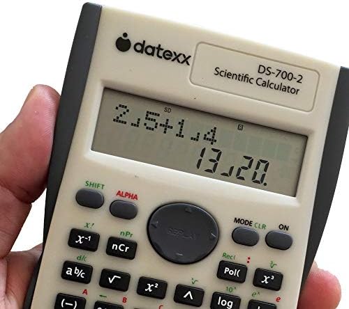 Datexx DS-7002 מחשבון מדעי שני קו, 200 פונקציות לחישוב מדעי ואלגברי