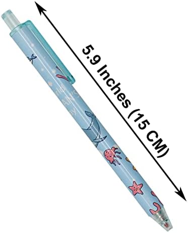 42 יחידות כחול ים בעלי החיים ג ' ל עטים חמוד קוואי עט נשלף הדפסת עטים דגי תמנון דולפין כריש צב