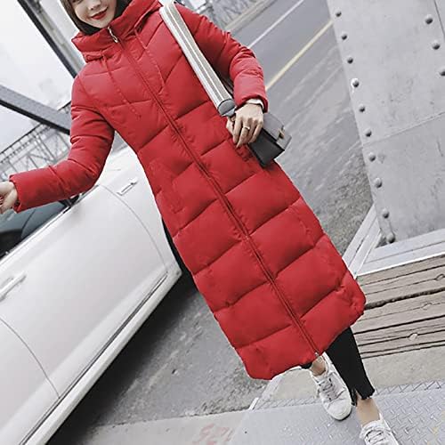 XFTEN WINTER WINTER שרוול ארוך הלבשה חיצונית לנשים פלוס גודל גודל גודל מעיל אלגנטי עם מכסה המנוע שלג