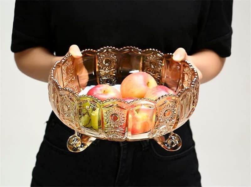 קריסטל זכוכית פירות חטיף צלחת אגוז & מיובש תיבת עם מכסה אגרטל סוכריות סלט צלחת חתונה מתנות מתנות קישוטי
