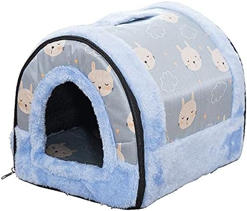 ZGWL PET אוהל מערות מיטת חתולים/כלבים קטנים, מלונה רחיצה, מיטת כלבים קטנה סגורה חצי חיות מחמד, אוהל שינה,