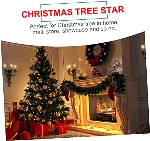 AMOSFUN 2 PCS עץ חג המולד אורות כוכבים עליונים עץ CHEISTMAM