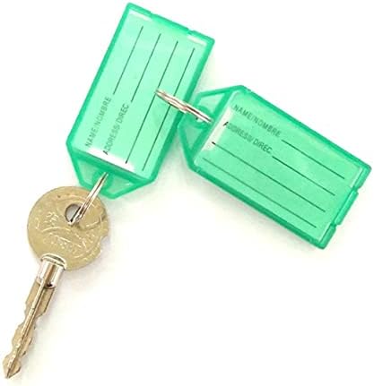 טנדיקוקו 80 יחידות להעיף תווית צבעוני תוויות טבעת מחזיק מפתחות ריק מחזיקי מפתחות מזהה תג מטען מזהה מפתח תגיות