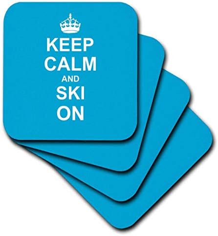 3DROSE CST_157773_1 שמור על רגוע וסקי על הכחול סקי על תחביב סקי או מתנות סקי מקצועיות מהנות הומור מצחיק חוף
