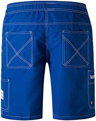 מכנסי ספורט מזדמנים ביתיים בצבע אחיד רופף מכנסיים מרובי כיסים מכנסיים חוף גלישה