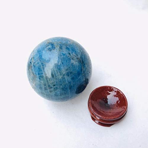 Faydove 1pc 50 ממ כדורי קריסטל טבעיים חדשים אנרגיה מלוטשת כדורי קריסטל אפטיט כחולים לדקורטיבי הבית