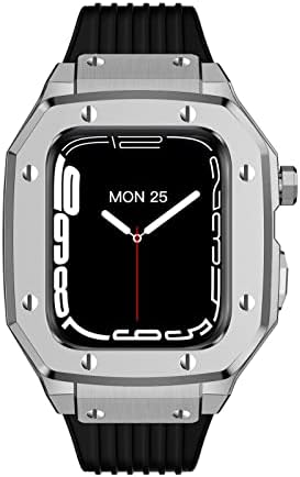 Texum for Apple Watch Series 7 45 ממ סגסוגת צפייה מארז 44 ממ 42 ממ מסגרת מתכת שינוי אביזרים ערכת ערכת Iwatch Series