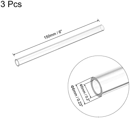 Meccanixity צינור פלסטיק קשיח פוליקרבונט צינור עגול נקה 0.2 מזהה 0.23 OD 6 השפעה גבוהה על תאורה, דגמים,