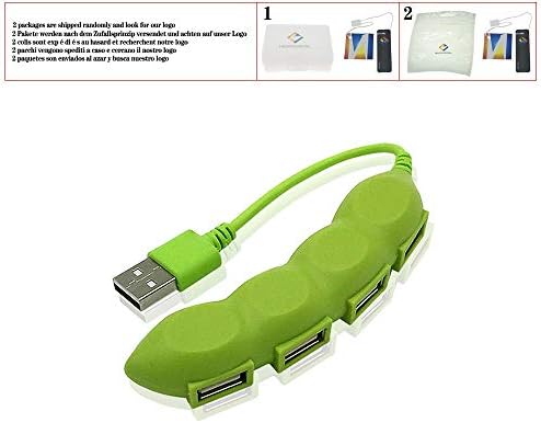 צור 4-יציאות USB 2.0 מפצל חשמל טעינה מתאם אספקת מתאם מצויר צורת ירק אפונה למחשב נייד מתאמי טלפון נייד