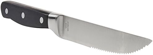 אמזון יסודות פרימיום 8 חלקים מטבח סטייק סכין סט, שחור & מגבר; כפות ארוחת ערב נירוסטה עם קצה עגול, חבילה של