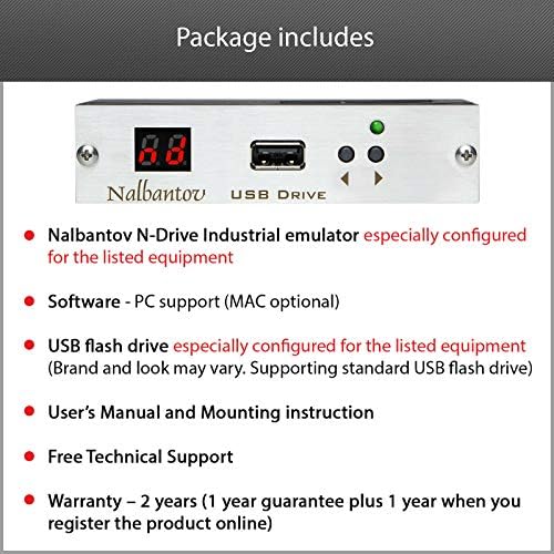 נלבנטוב USB תקליטונים דרייב אמולטור N-Drive Industrial עבור Hurco BMC 20/2416; Ulitimax III; VM1