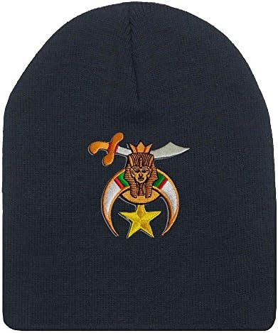 כובע החורף הבונים החופשי של שרינר - כובע כפה שחור - כובע סמל של שרינרים סטנדרטיים