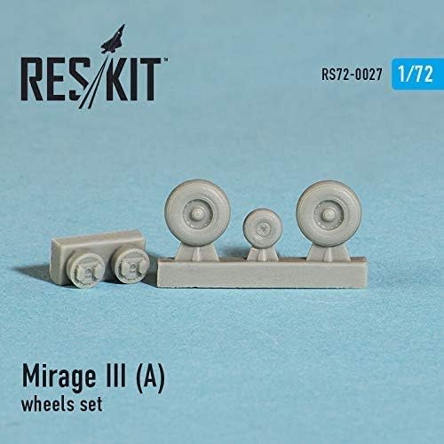 Reskit rs72-0027 - 1/72 - גלגלי שרף שנקבעו ל- Dassault Mirage III