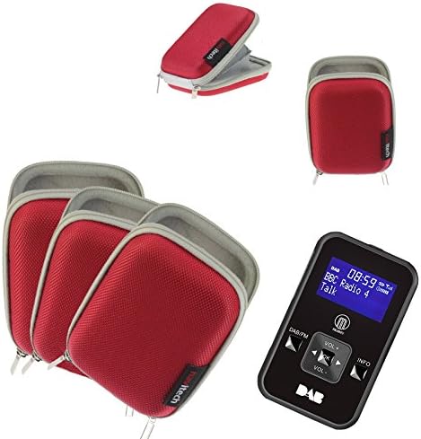 Navitech נייד אדום עמיד במים קשיחים MP3 / Mini DAB FM נגן מוזיקה דיגיטלית נגן רדיו / כיסוי תואם ל- CFZC X06