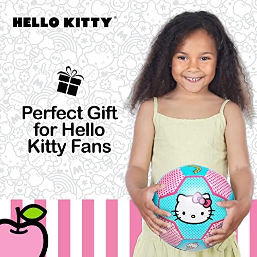 Capelli Sport Hello Kitty Kids כדורגל כדורגל בגודל 3, עיצוב לוגו מורשה רשמית Futbol עבור שחקני כדורגל