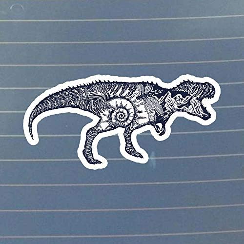 ספל חלב מעצב Nautilus מעטפת סצנת דינוזאור 3 אינץ 'בצבע מלא מדבקות ויניל
