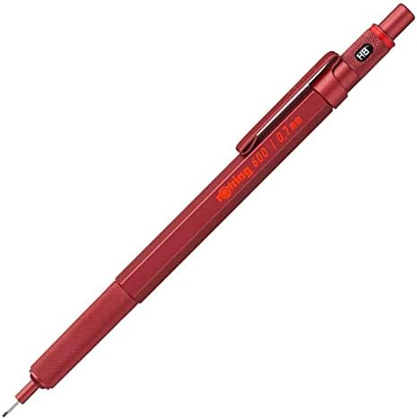 רוטרינג 600 מכאני עיפרון 0.7 ממ אדום כל-מתכת גוף משושה חבית