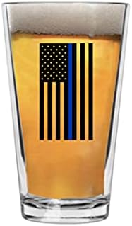 נוכלים נהר טקטי דק כחול קו בירה זכוכית שתיית כוס פיינט 16 עוז פאב מתנה עבור משטרת קצין אכיפת החוק