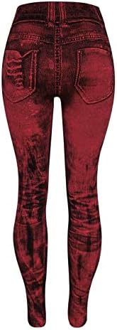 צמרות עסקיות נשים מכנסי ג'ינס נשים מכנסי יוגה צבעוניים מכנסי יוגה צבעוניים מאוד רזים 3x חותלות